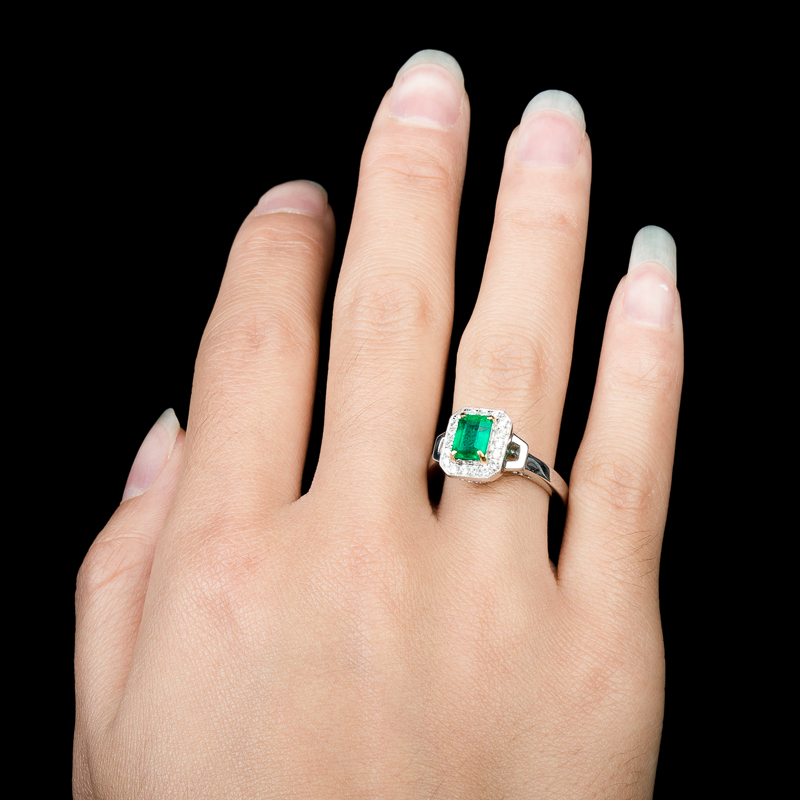 哥伦比亚祖母绿戒指-红掌柜