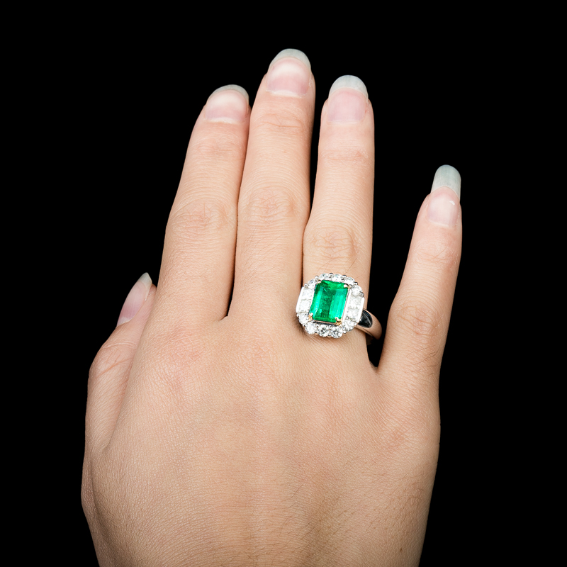 哥伦比亚祖母绿戒指-红掌柜