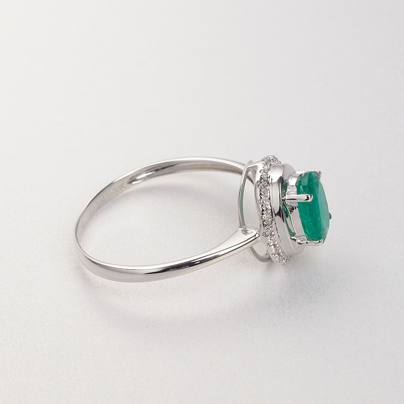 金镶钻天然祖母绿戒指-红掌柜