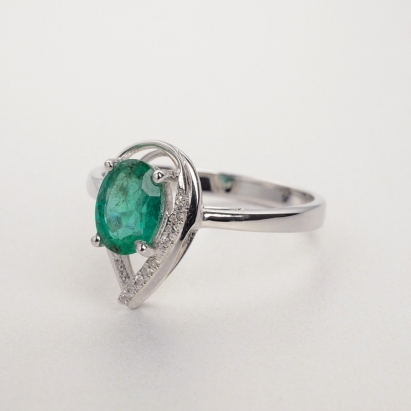 哥伦比亚天然祖母绿戒指-红掌柜