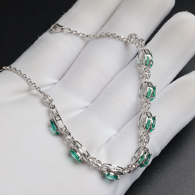 天然祖母绿手链-红掌柜