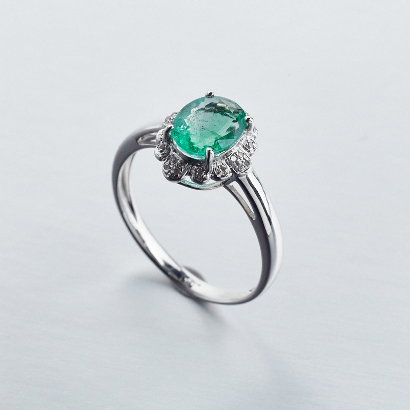 天然祖母绿宝石戒指-红掌柜