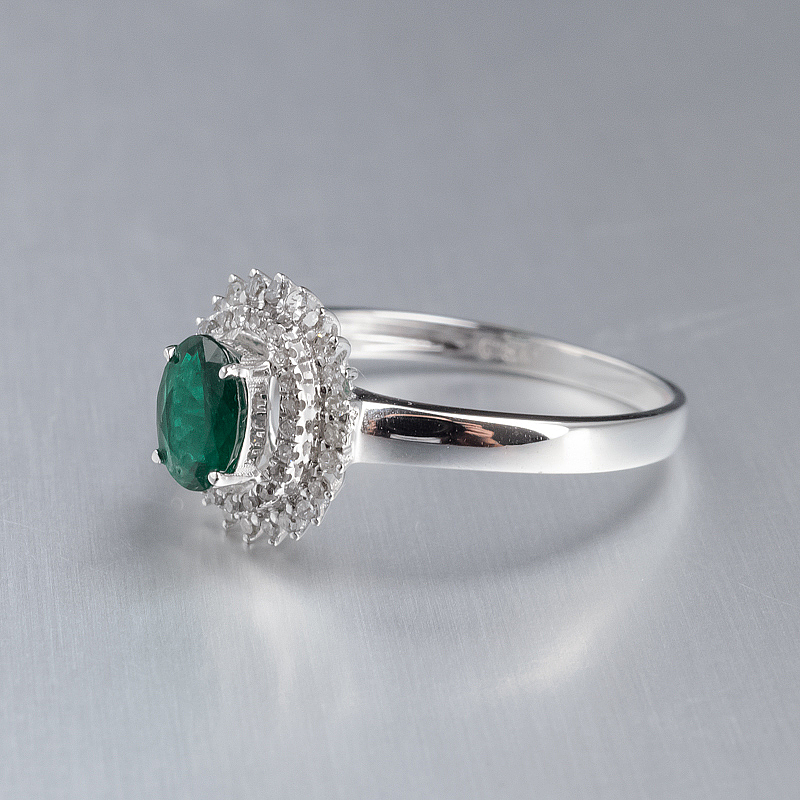 哥伦比亚祖母绿宝石戒指-红掌柜