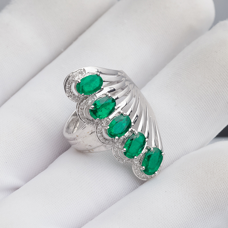 哥伦比亚祖母绿戒指-红掌柜