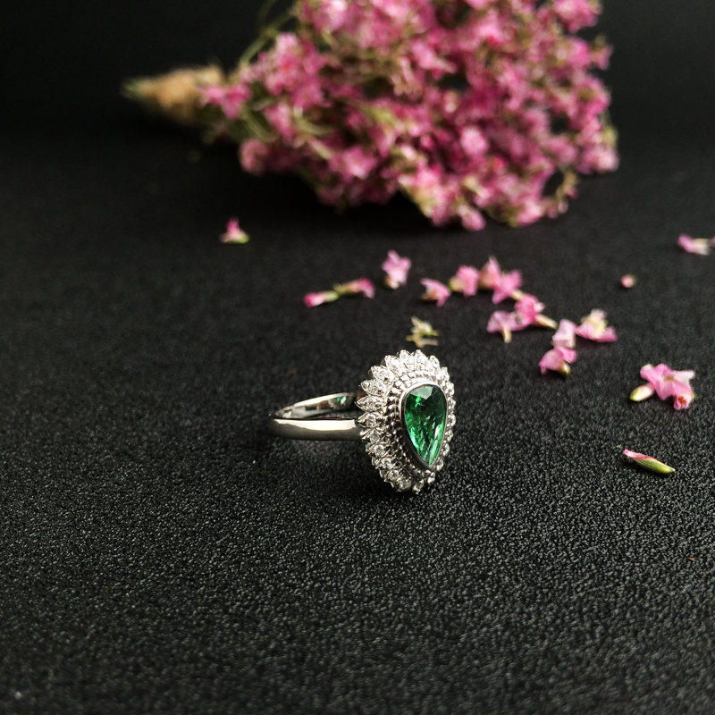 哥伦比亚祖母绿戒指 - 红掌柜