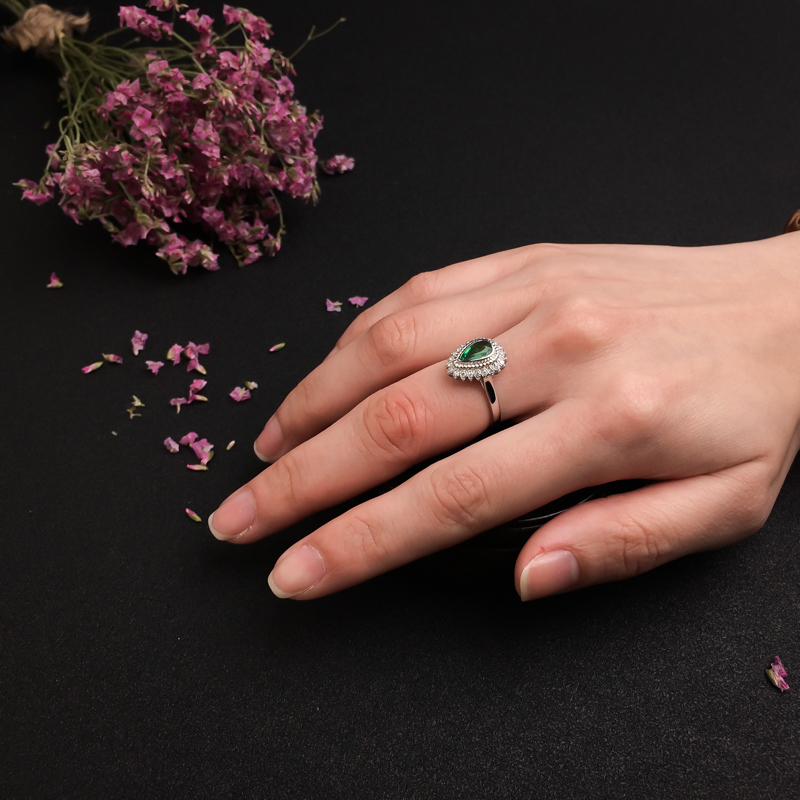 天然祖母绿戒指 - 红掌柜