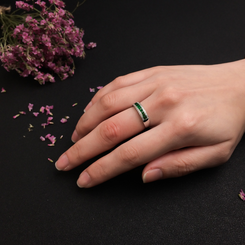 天然祖母绿戒指 - 红掌柜
