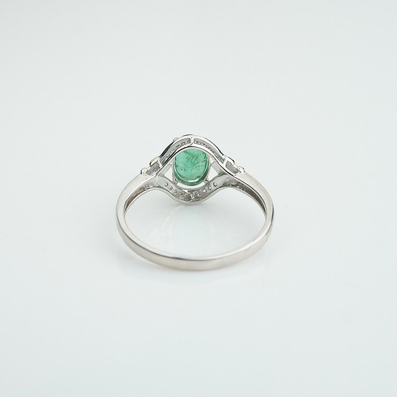 金镶蓝绿祖母绿戒指 - 红掌柜