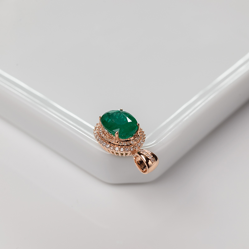 天然祖母绿吊坠-红掌柜