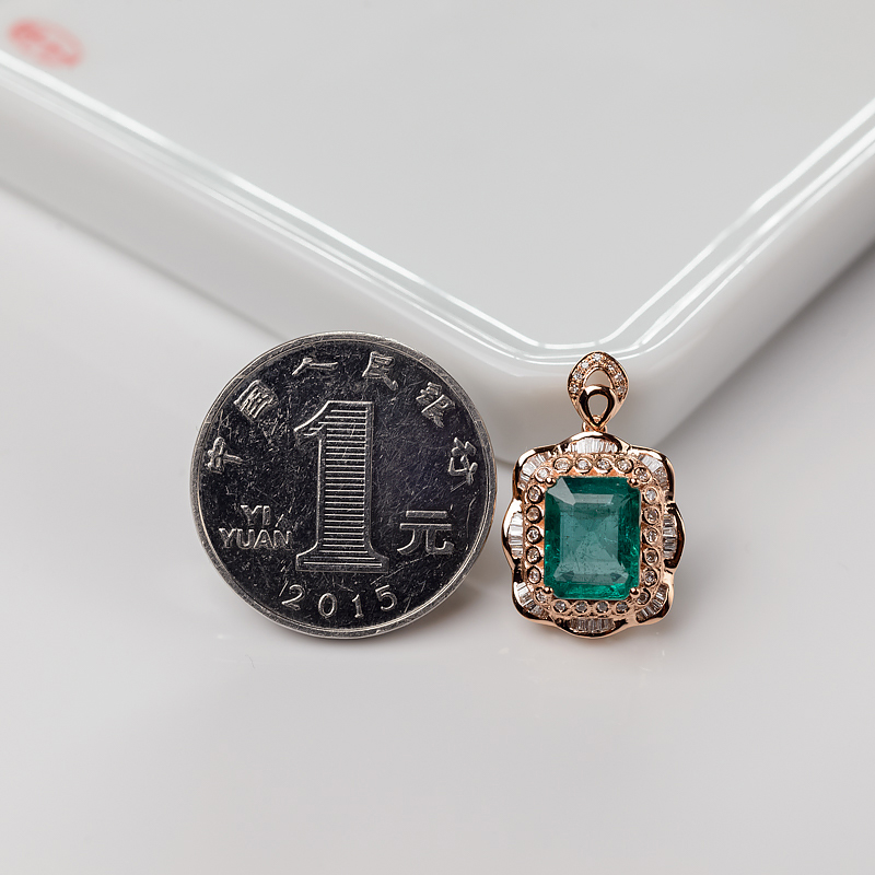 赞比亚祖母绿吊坠-红掌柜