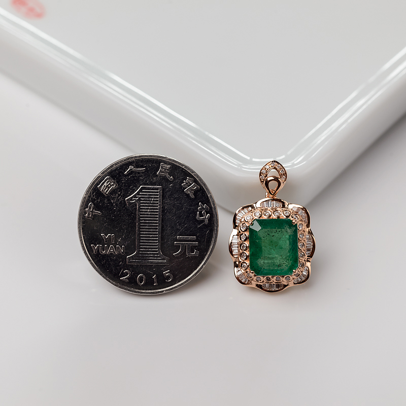 赞比亚祖母绿吊坠-红掌柜