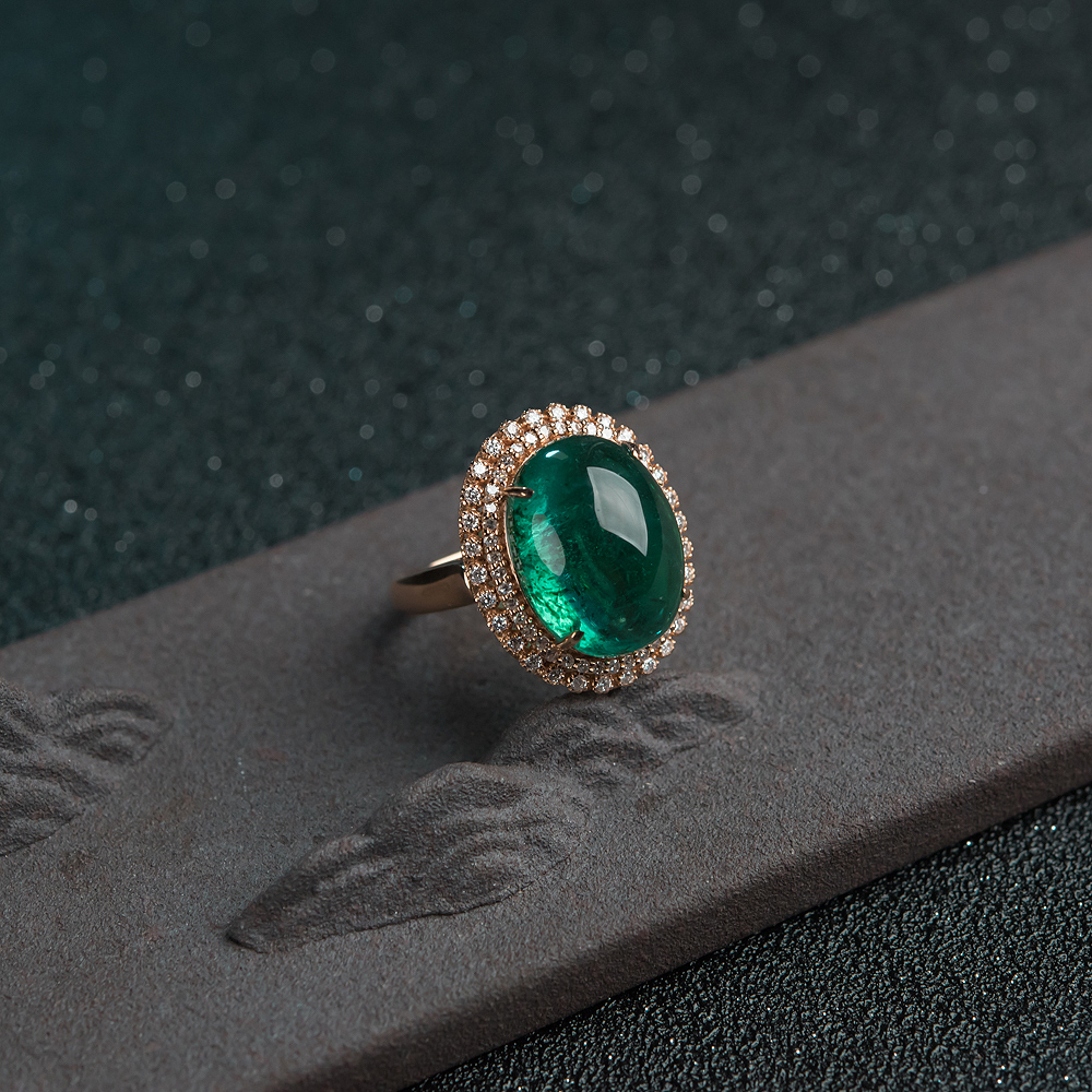 金镶钻蓝绿祖母绿两用款-红掌柜