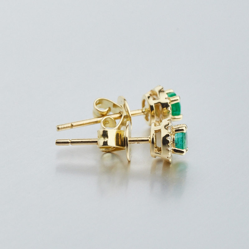 祖母绿耳钉-红掌柜