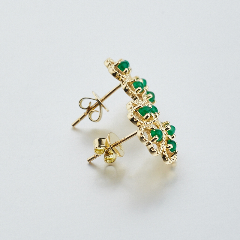 祖母绿耳钉-红掌柜