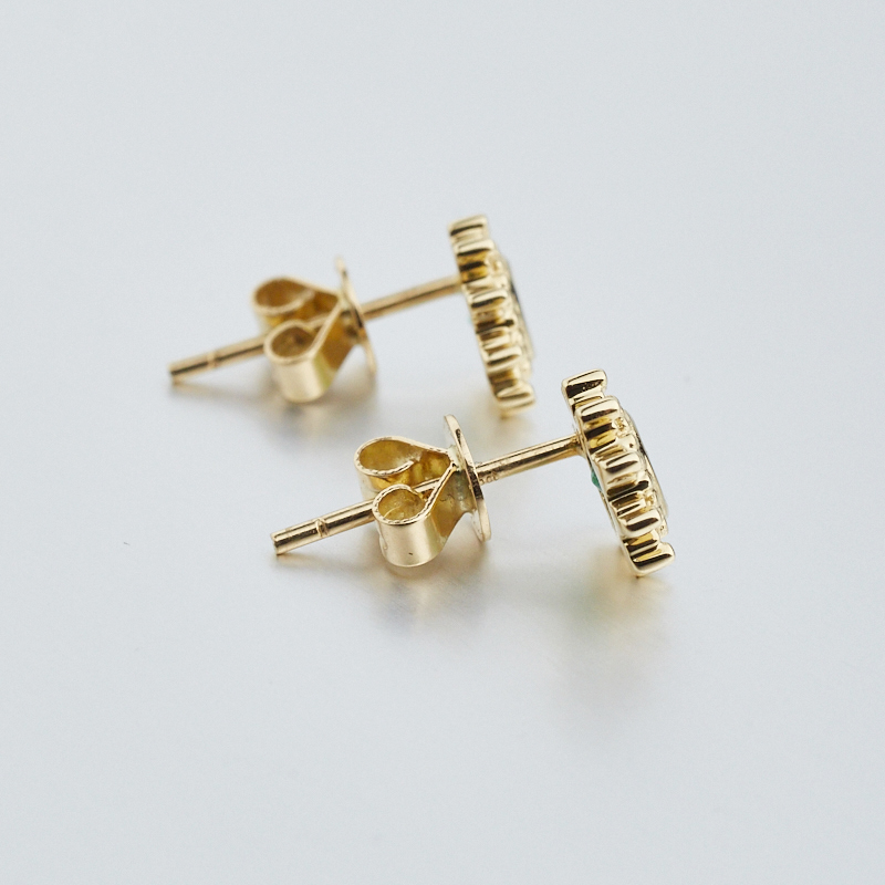 祖母绿耳钉-红掌柜