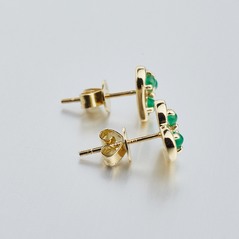 祖母绿耳钉-红掌柜