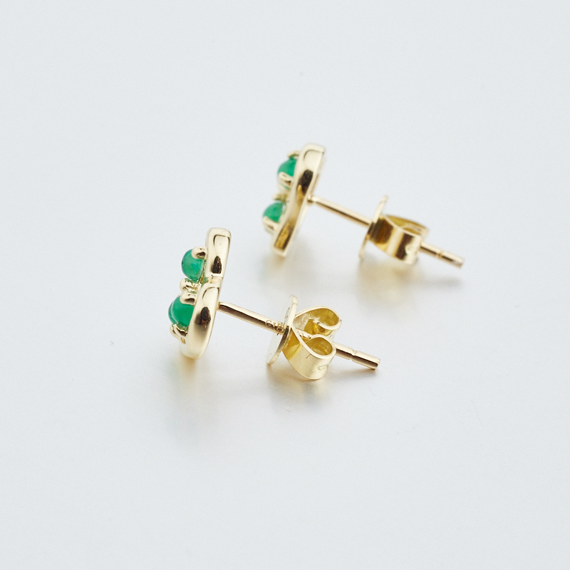 哥伦比亚祖母绿耳钉-红掌柜