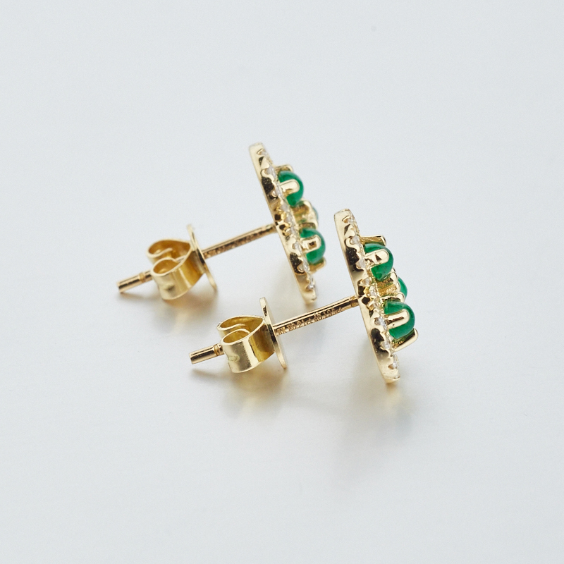 哥伦比亚祖母绿耳钉-红掌柜