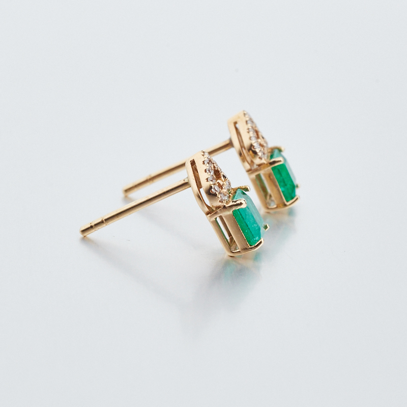 哥伦比亚祖母绿耳钉-红掌柜