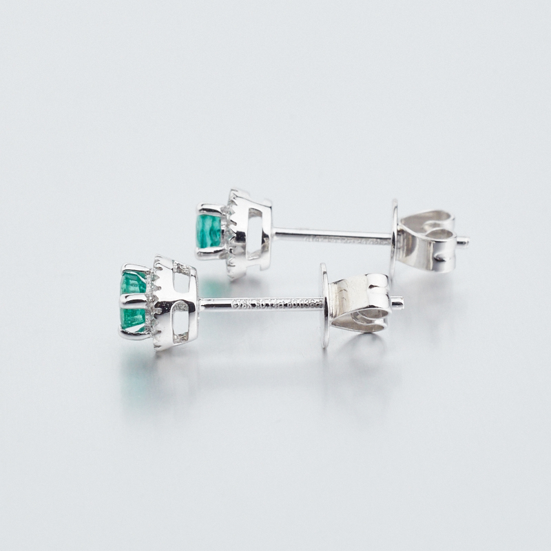 祖母绿耳钉-红掌柜