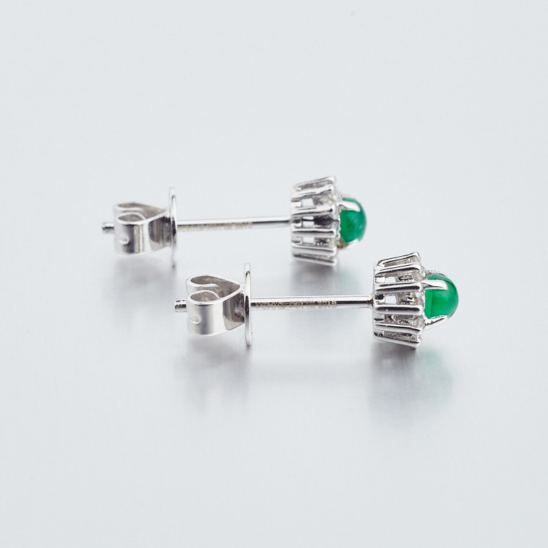 哥伦比亚祖母绿耳钉-红掌柜