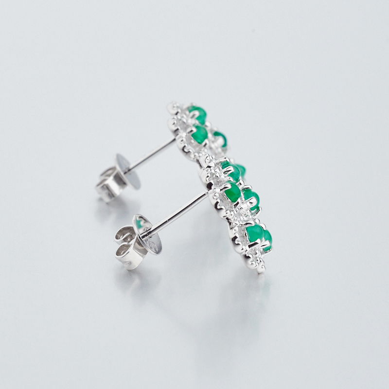 哥伦比亚祖母绿耳钉-红掌柜