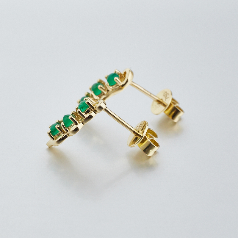 祖母绿耳钉-红掌柜