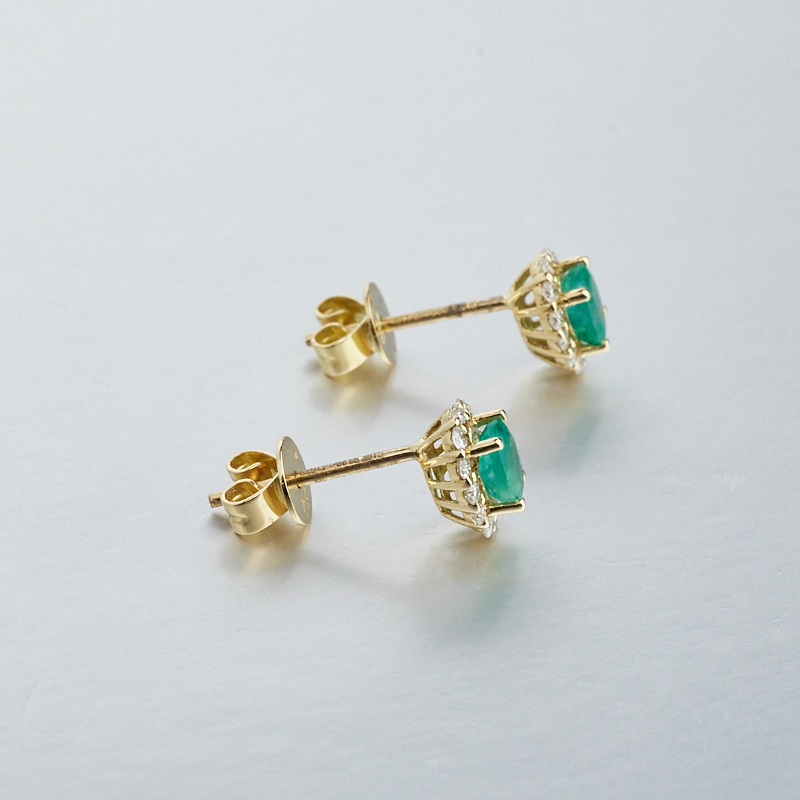 哥伦比亚祖母绿耳钉-红掌柜