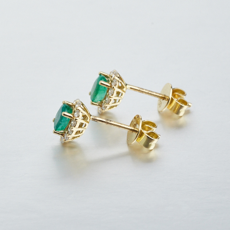 祖母绿耳钉-红掌柜