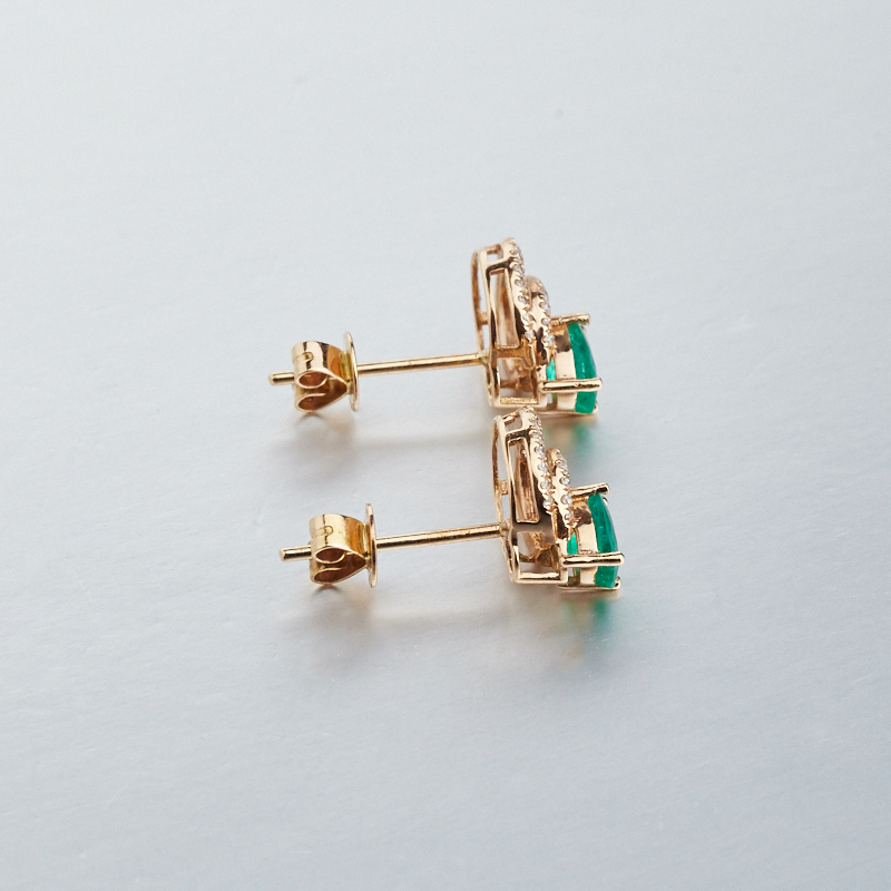 哥伦比亚祖母绿耳钉-红掌柜