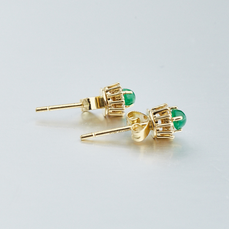 哥伦比亚祖母绿耳钉-红掌柜