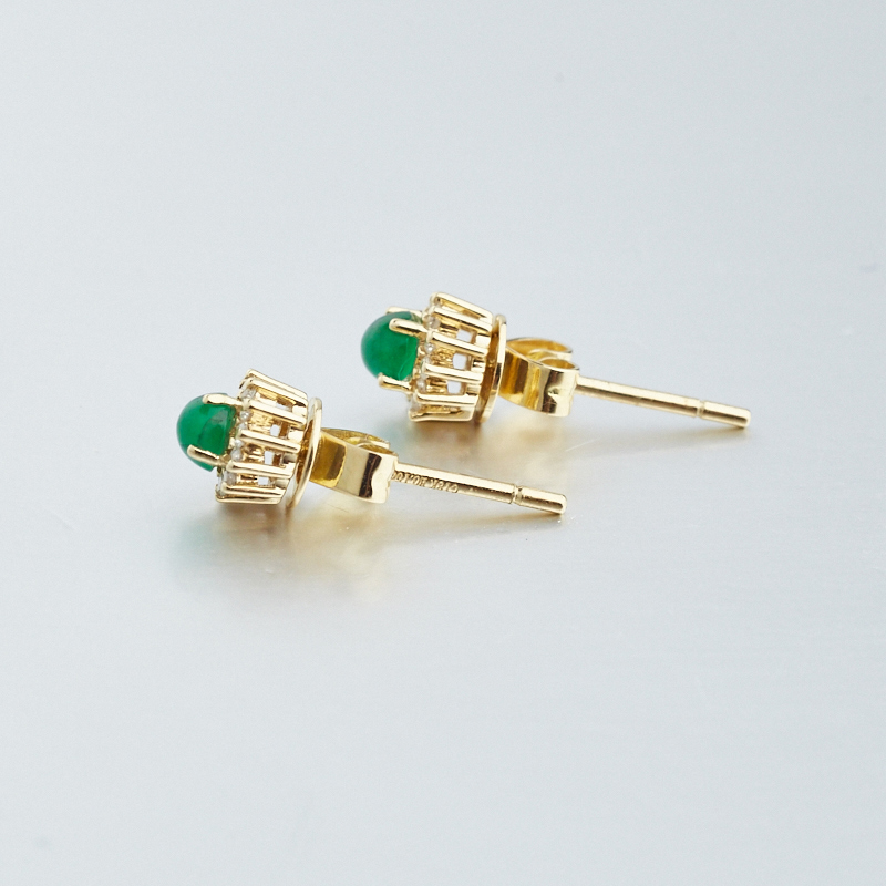 祖母绿耳钉-红掌柜