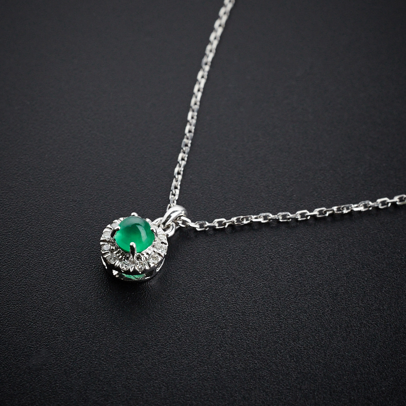 哥伦比亚天然祖母绿项链-红掌柜