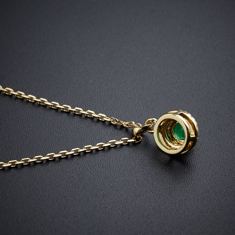 18K金镶嵌哥伦比亚祖母绿项链-红掌柜