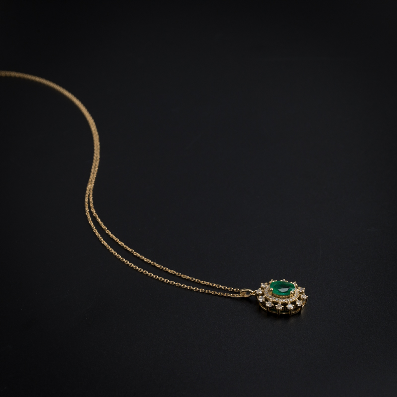 哥伦比亚祖母绿项链-红掌柜