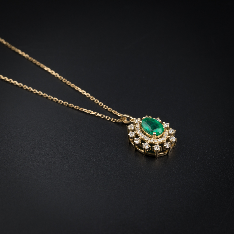 天然祖母绿项链-红掌柜