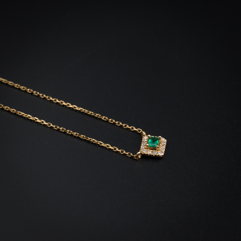 哥伦比亚天然祖母绿项链-红掌柜