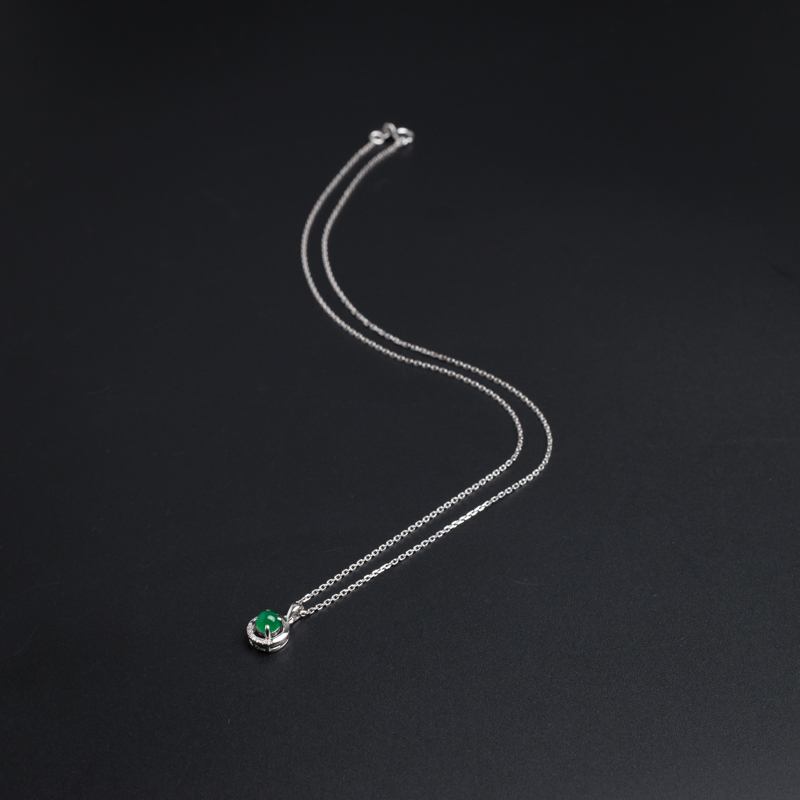 哥伦比亚天然祖母绿项链-红掌柜