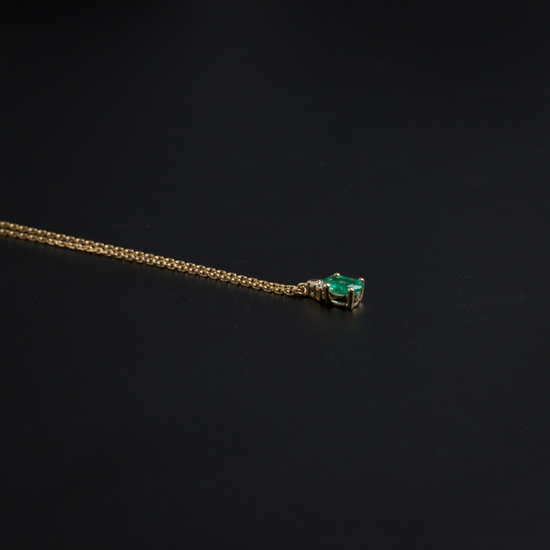 18K金镶嵌哥伦比亚祖母绿项链-红掌柜