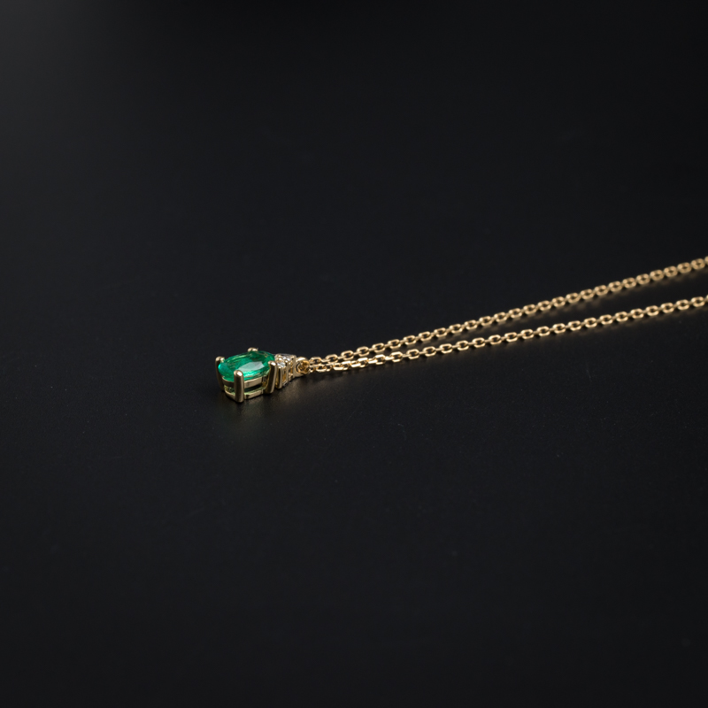 哥伦比亚天然祖母绿项链-红掌柜