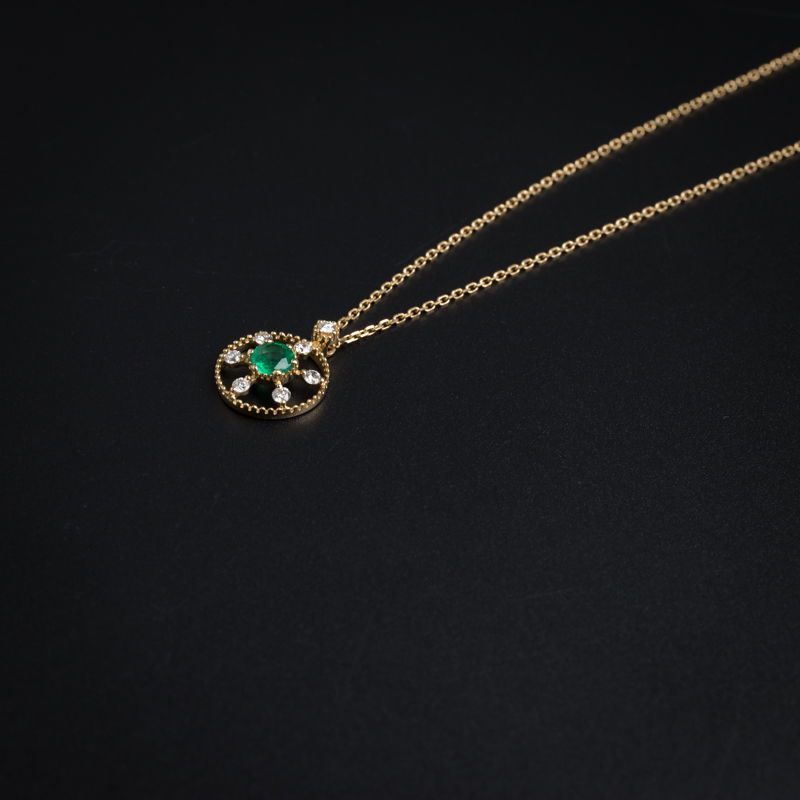 天然祖母绿项链-红掌柜