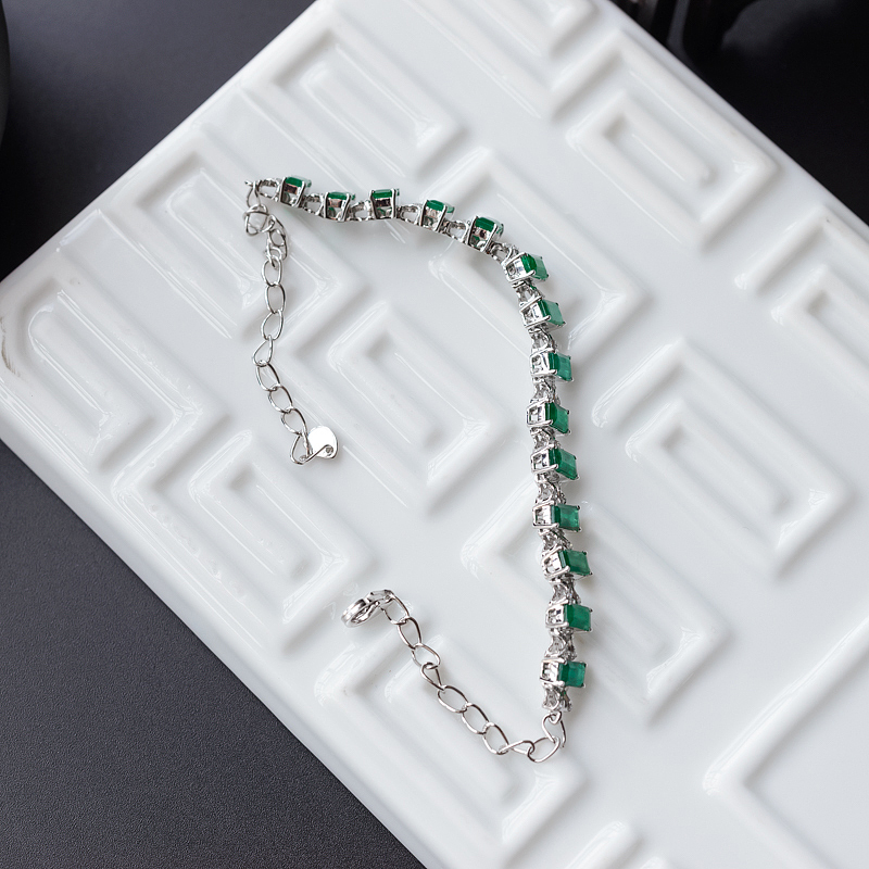 哥伦比亚天然祖母绿宝石手链-红掌柜