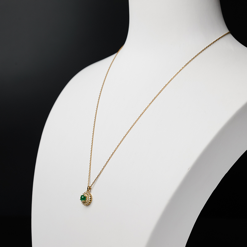 天然鲜绿祖母绿项链-红掌柜