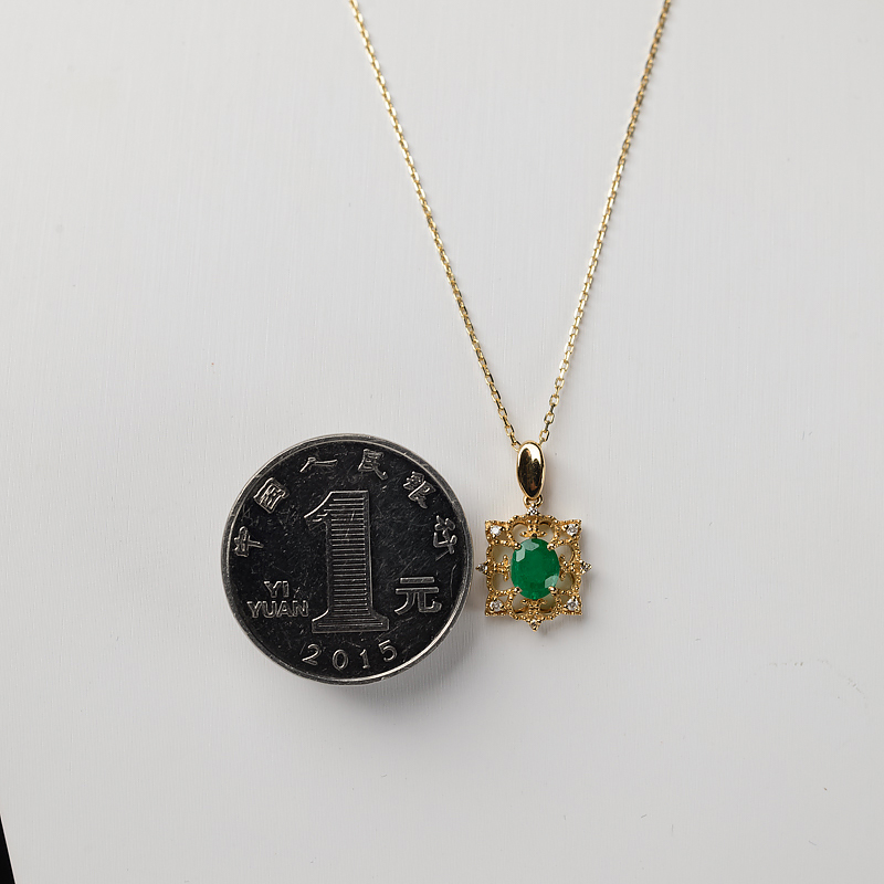 祖母绿项链-红掌柜