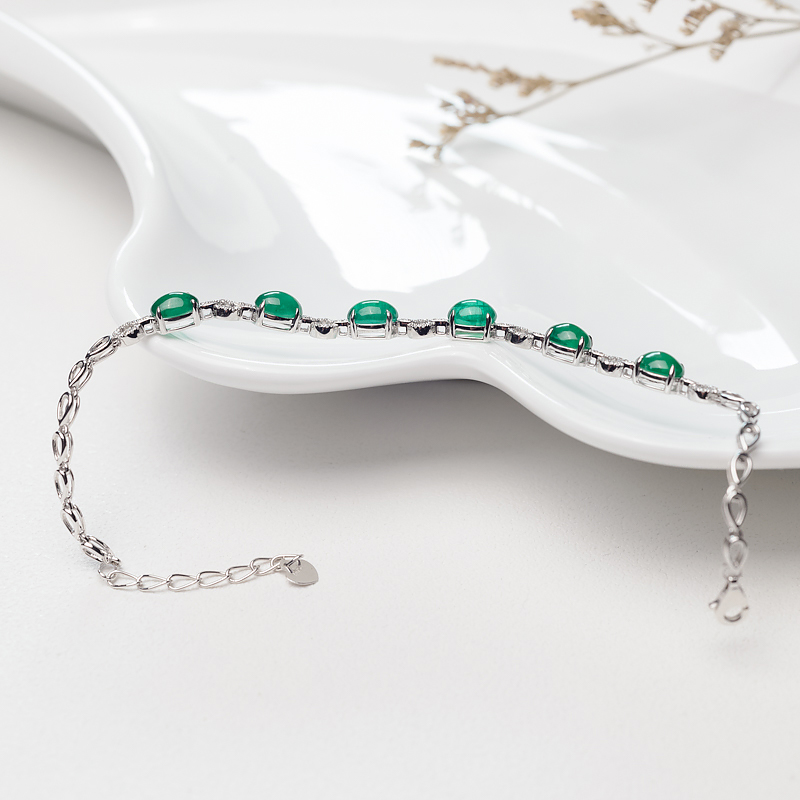 18K祖母绿手链-红掌柜