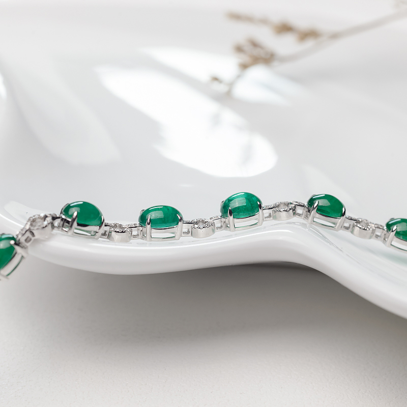 赞比亚祖母绿手链-红掌柜