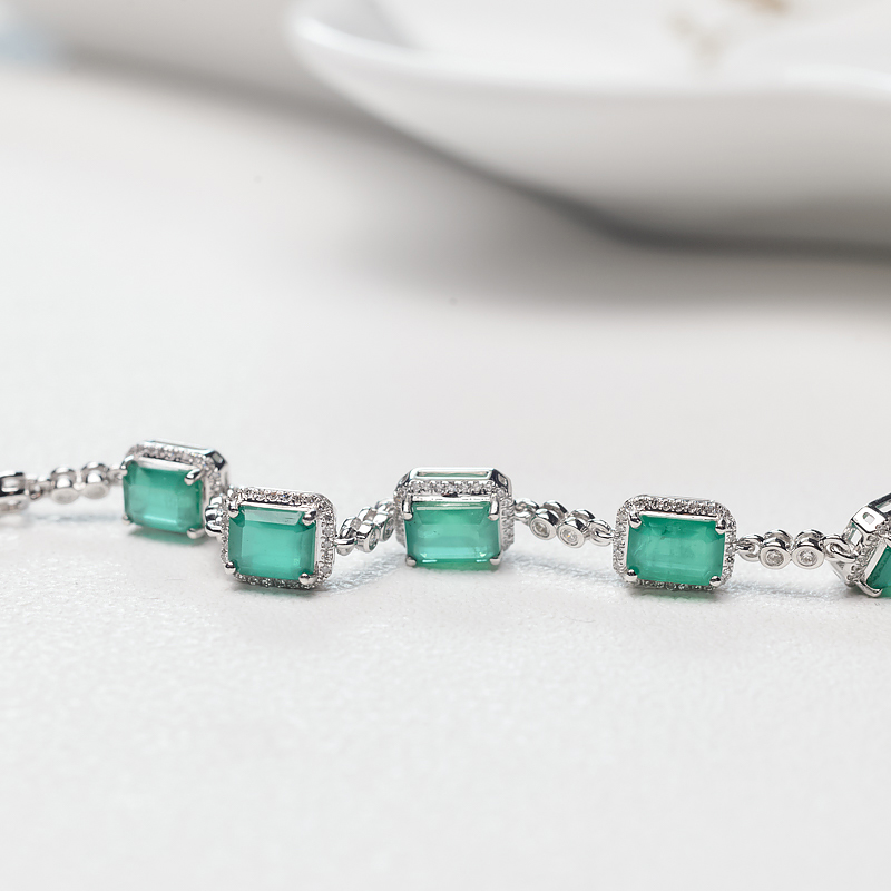 天然祖母绿手链-红掌柜