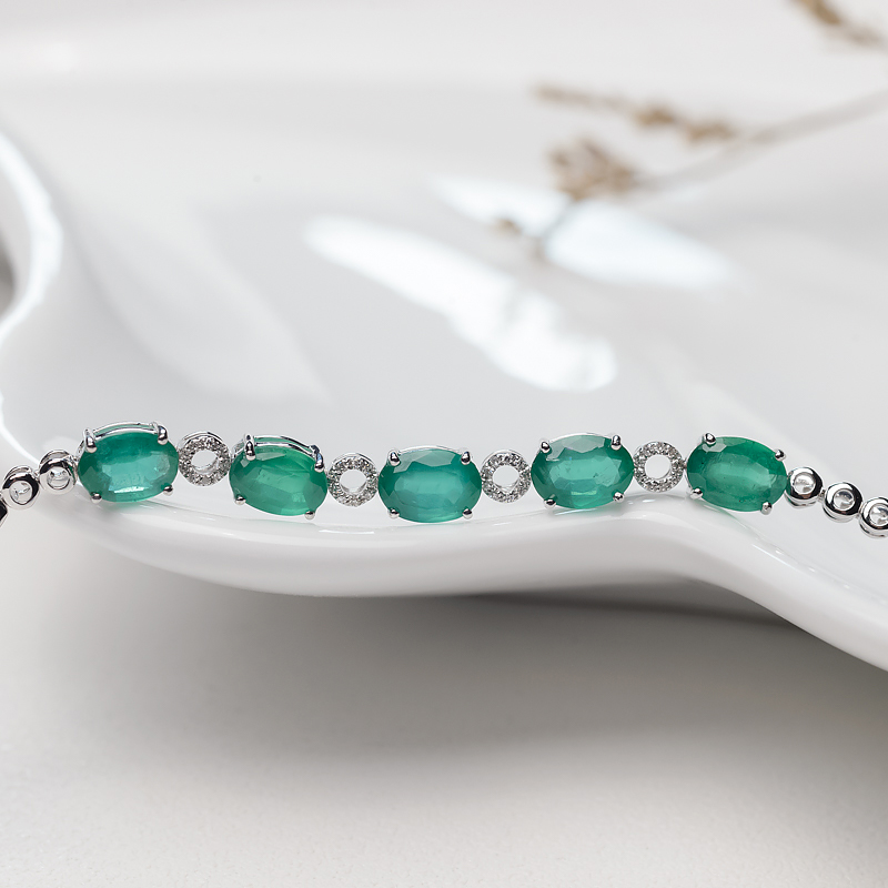 天然祖母绿手链-红掌柜