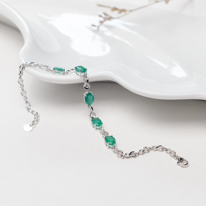 蓝绿祖母绿手链-红掌柜