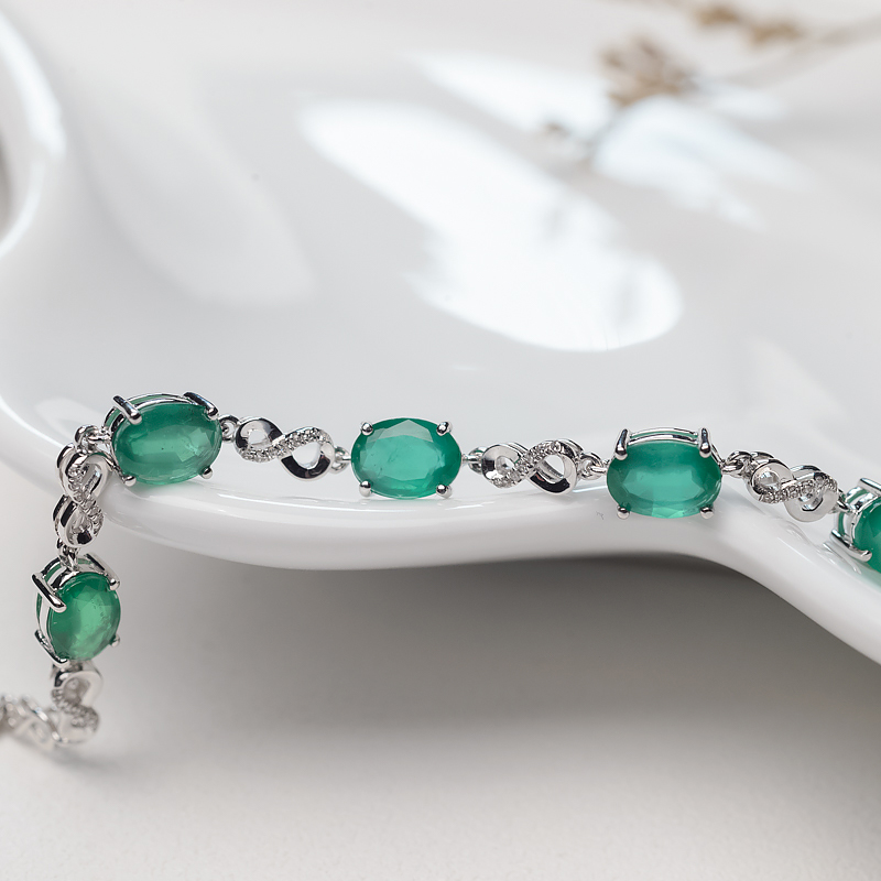 天然祖母绿手链-红掌柜